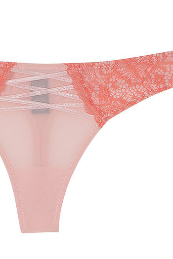 Buy Zivame Delicate Floral Lace Low Waist Thong Panty-Red at Rs.395 online