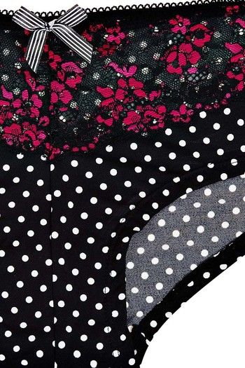 Dual Tone Polka Printed Low Rise Thong Panty at Best Price in