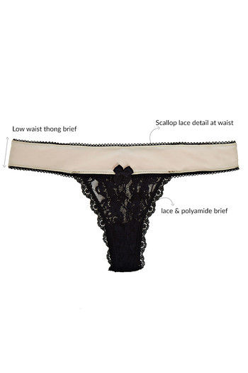 Buy Zivame Delicate Floral Lace Low Waist Thong Panty-Red at Rs.395 online