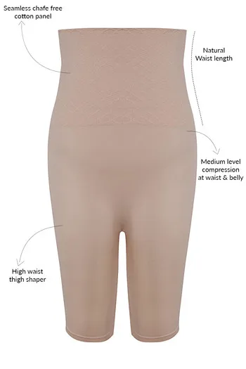 SEAMLESS HIGH WAIST SHAPEWEAR WITH THIGH COMPRESSION (Invisible Shaper –  Shop500Boutique