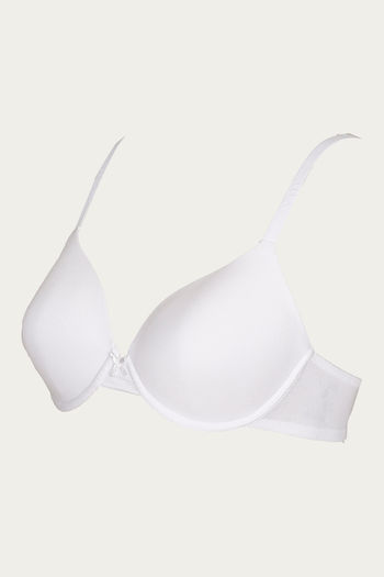 Buy Zivame Padded Wired 3/4th Coverage T-Shirt Bra - White at Rs.649 online