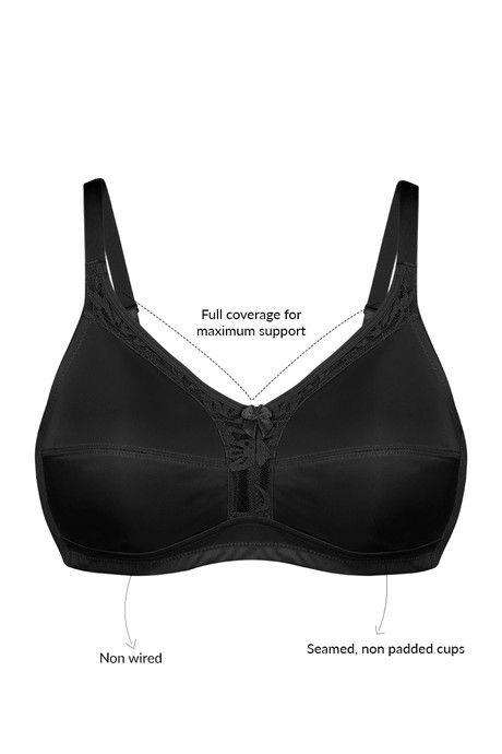 Buy Zivame Quattro Support Wirefree Full Coverage Minimizer Bra - Black at  Rs.803 online
