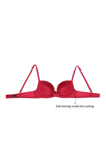 Buy Zivame Padded Wired Low Coverage Bra-Red at Rs.348 online