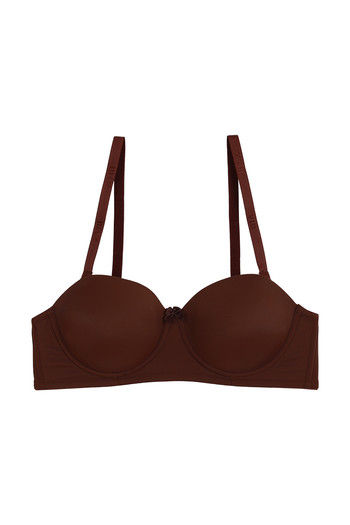 Buy Zivame Padded Wired 3/4th Coverage Strapless Bra-Brown at Rs.795 online