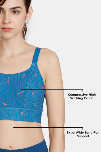 Buy Zelocity High Impact Quick Dry Sports Bra - Faience at Rs.2066 online