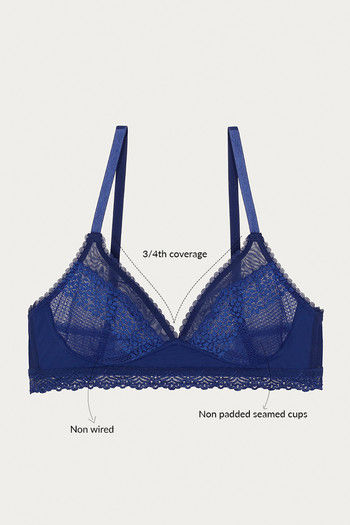 Buy Zivame Moroccan Lace Double Layered Non Wired 3/4th Coverage