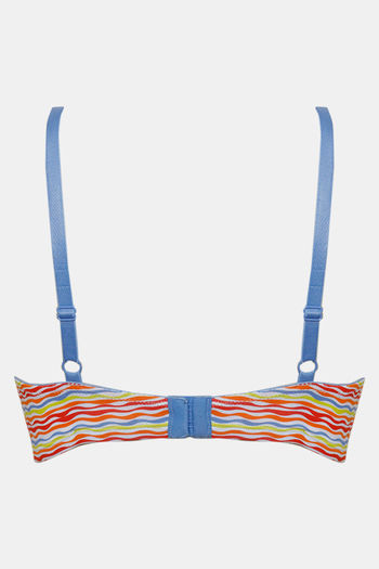 Buy Zivame Whimsical Padded Wired 3/4th Coverage T-Shirt Bra - Wave Print  at Rs.380 online
