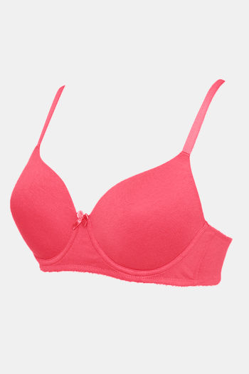 Buy Zivame Push Up Wired 3/4th Coverage T-Shirt Bra - Teaberry-Red online