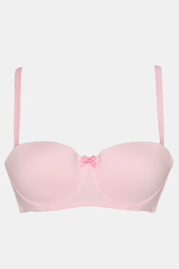 Buy JMT Wear Women's Strapless, Transparent Straps Push up Padded Bra (Pink)(34A)  at