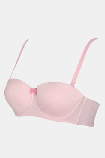 Buy Zivame Velvet Straps Padded Wired 3/4th Coverage T-Shirt Bra - Pink Lady  at Rs.756 online