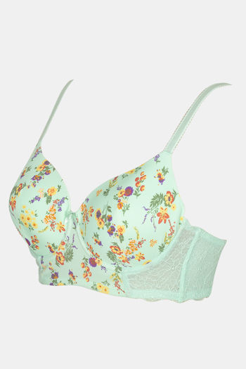 Buy Zivame Marshmallow Padded Wired 3/4th Coverage T-Shirt Bra - Brook  Green at Rs.648 online, Bra online