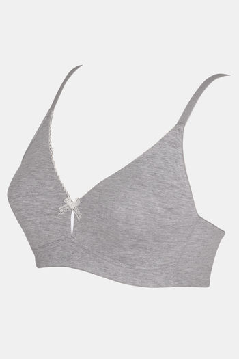 Buy Zivame Double Layered Non Wired 3/4th Coverage Bra - Grey Melange at Rs.695  online