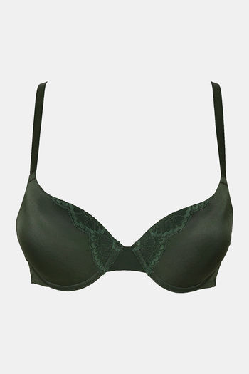 Buy Zivame Beautiful Basics Push-Up Wired Medium Coverage Bra - Green  Floral at Rs.844 online