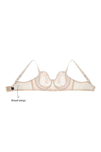 Wacoal Single Layered Wired 3/4Th Coverage Lace Bra - Black