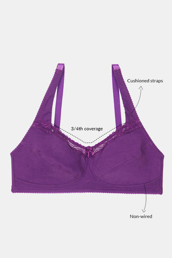 Lady Love Lingerie Purple Non-wired Non-Padded Bra LLBR1013