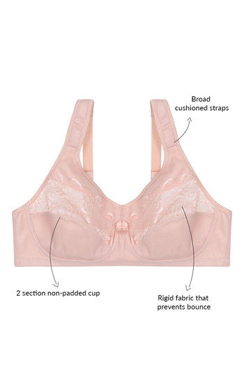 Buy Zivame True Curv Single Layered Non Wired Full Coverage Super Support  Bra - Pale Blush Cake Pink at Rs.1046 online