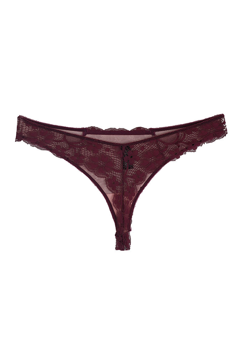 Buy Zivame Luxe Lace Strapless Bra with Thong Panty- Magenta at Rs.1590 ...