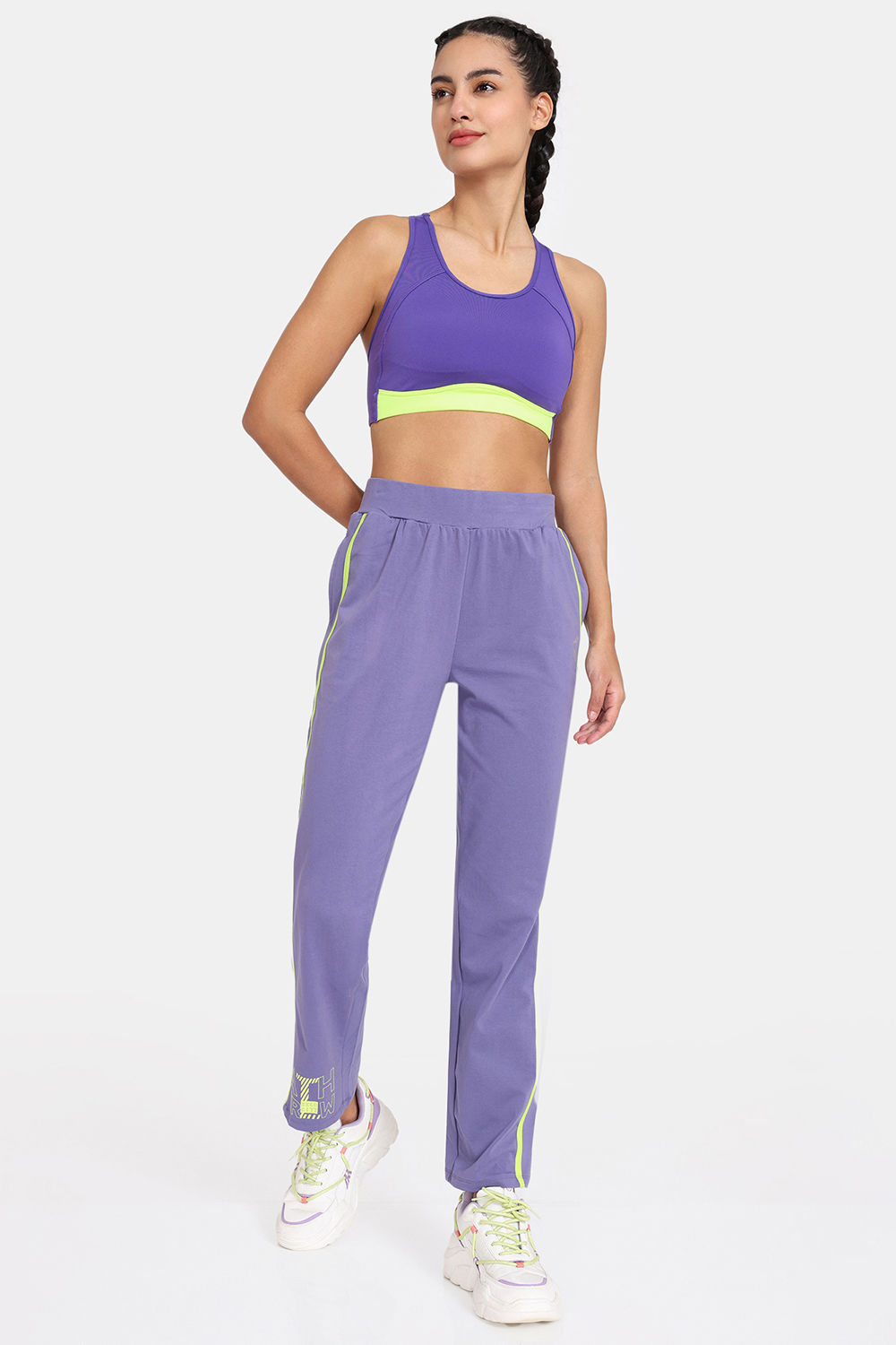 Buy Zelocity Sports Bra With Easy Movement Quick Dry Joggers - Mykonos Blue  at Rs.2990 online