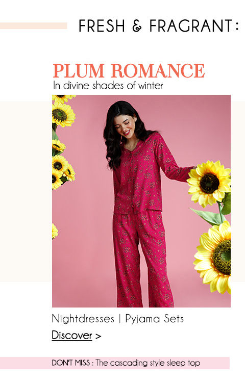 Sleepwear Floral Coll - Plum Romance m