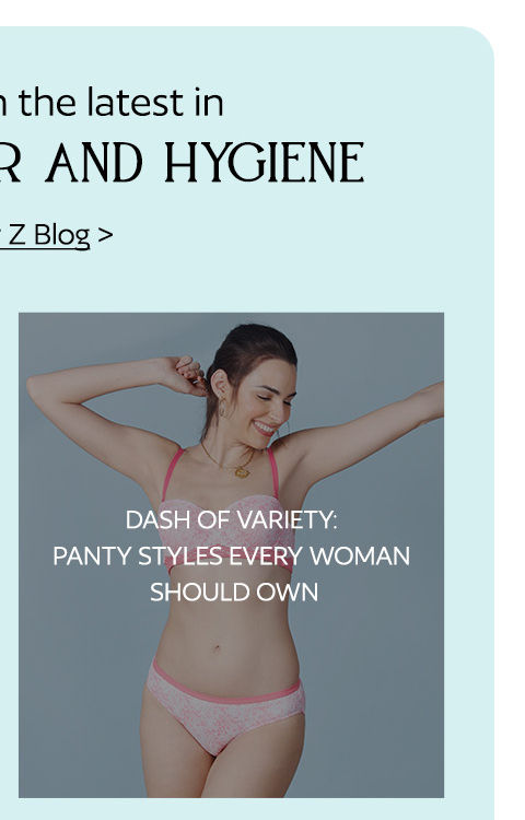 Zivame Panties Collection - Blog - Dash of variety