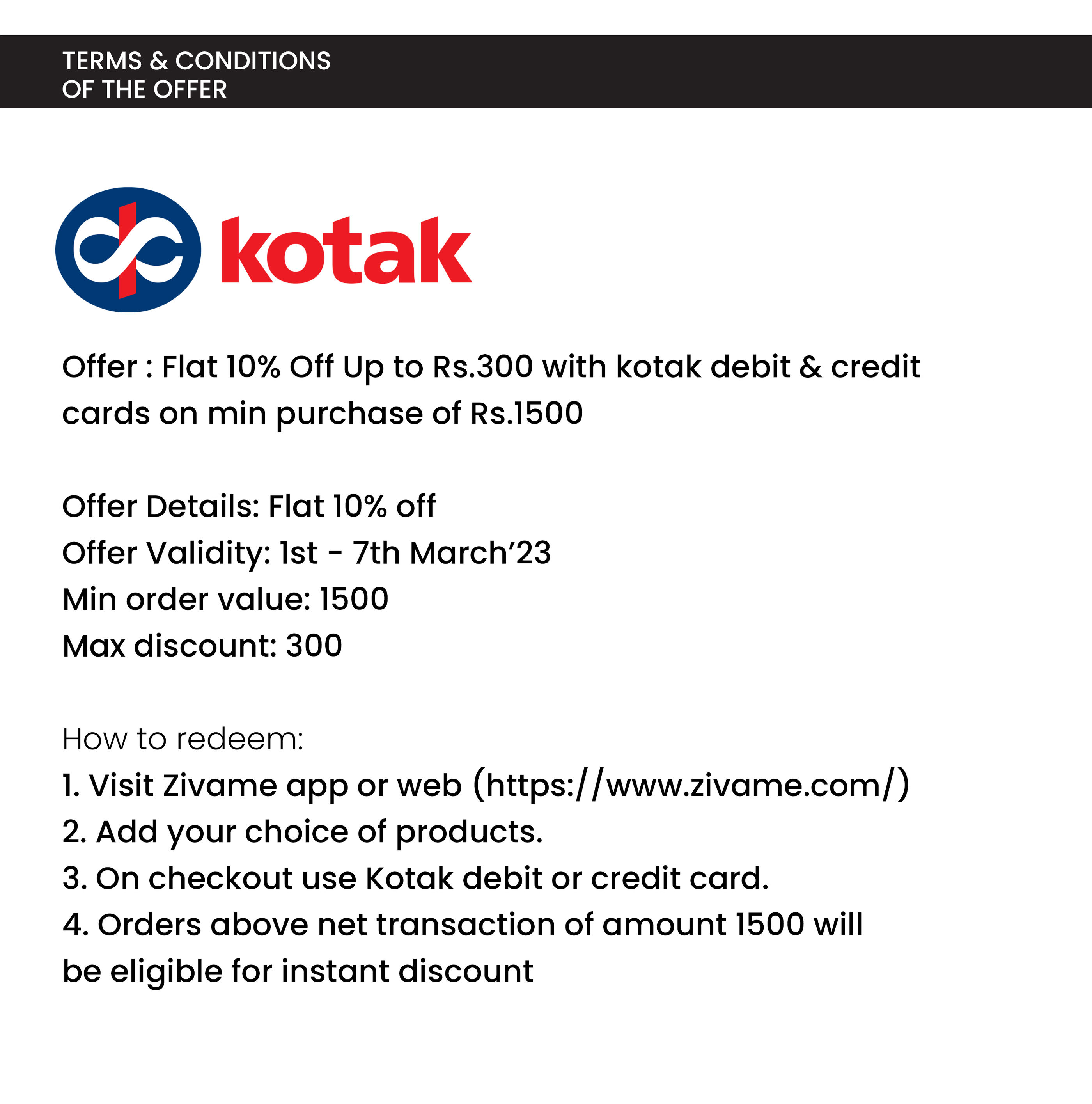 Kotak Bank Offer