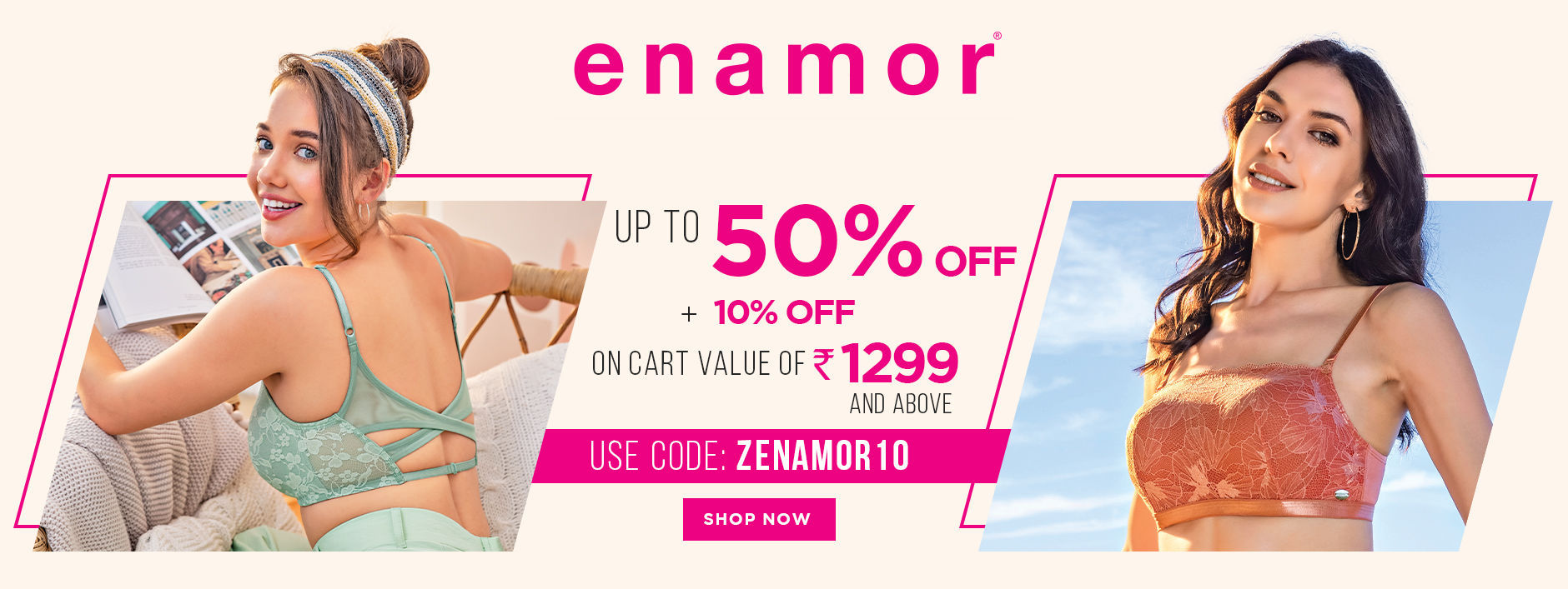 Enamor upto 50% + 10% off Monetization Rect