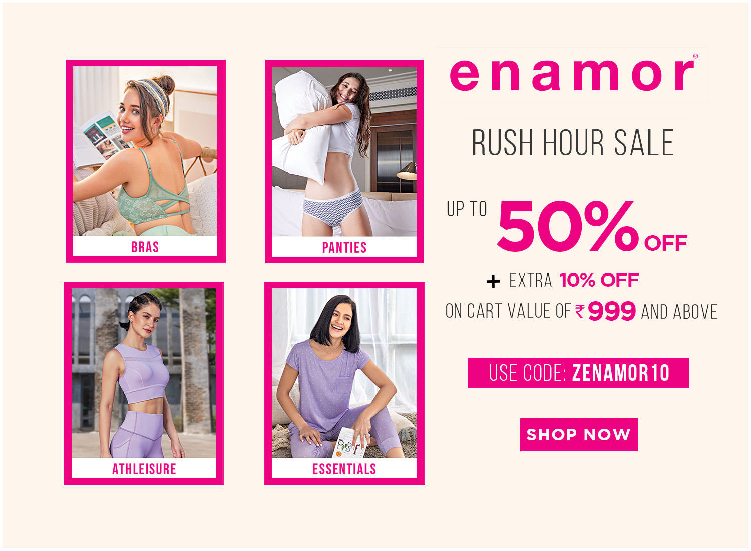Enamor upto 50% + 10 off Monetization Rect