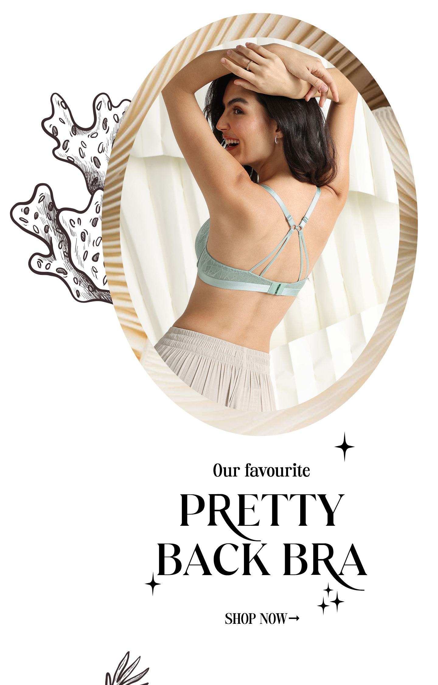 Zivame Coral Glaze Collection - Pretty Back Bra Coral Glaze