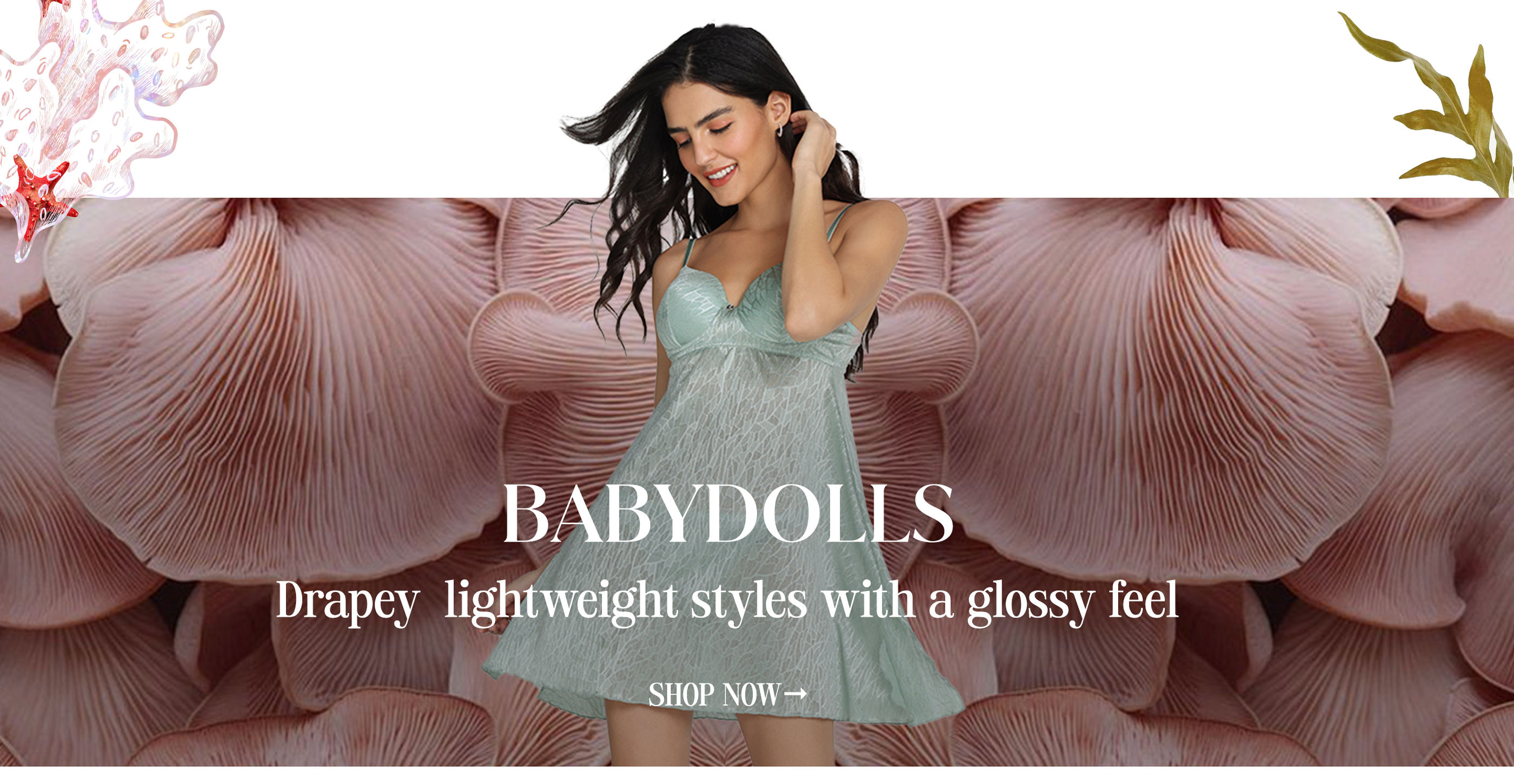 Zivame Coral Glaze Collection - Babydoll Coral Glaze