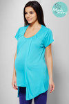 Zivame Made For Moms Drape Front Maternity And Nursing Top-Blue — thumbnail 1