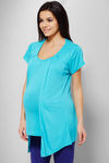 Zivame Made For Moms Drape Front Maternity And Nursing Top-Blue — thumbnail 6