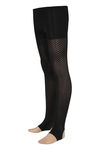 Zivame Wave Patterned Semi Sheer Stirruped Pantyhose- Black — thumbnail 2