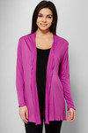 Zivame Made For Moms Front Open Full Sleeves Maternity Shrug-Purple — thumbnail 4