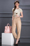Zivame Summer Shimmer Rib Finish Crop Top-Beige — thumbnail 1