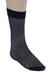Zivame Dot Patterned Sheer Knee Length Socks- Blue — thumbnail 5