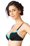 Triumph Elegant Curves Padded Underwired Low Back Converter Bra-Blue — thumbnail 6