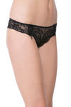 Zivame All That Lace Low Rise Sheer Thong Panty-Black — thumbnail 4
