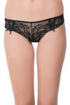 Zivame All That Lace Low Rise Sheer Thong Panty-Black — thumbnail 5