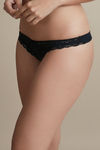 Zivame  Luxe Lace Low Rise Thong Panty- Black — thumbnail 2