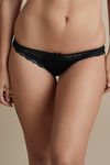 Zivame  Luxe Lace Low Rise Thong Panty- Black — thumbnail 5