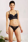 Zivame  Summer Bounty Low Rise Sheer Mesh Thong Panty-Black — thumbnail 4