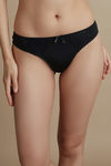 Zivame  Luxe Lace  Low Rise Thong Panty- Black — thumbnail 1