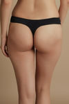 Zivame  Luxe Lace  Low Rise Thong Panty- Black — thumbnail 3