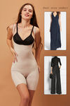 Zivame Body Sculpting Shorts Length Bodysuit Underbust - Skin — thumbnail 3