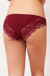 Zivame Contrast Trim Low Rise Bikini Panty- Burgundy — thumbnail 4