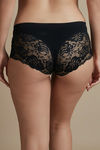 Zivame  Luxe Lace Embellished Boyshort Panty- Black — thumbnail 2