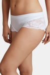 Zivame  Luxe Lace  Embellished Boyshort Panty- White — thumbnail 2
