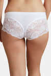 Zivame  Luxe Lace  Embellished Boyshort Panty- White — thumbnail 3