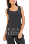 Zivame Dreamwear Fine Cotton Sleeveless Top And Pyjama Set With Embroidered Lace-Black — thumbnail 3
