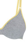 Triumph Everyday Non Padded Underwired Cotton Bra-Yellow Grey — thumbnail 3